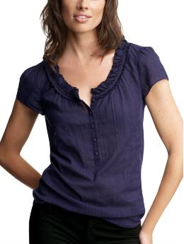 Gap Ruffled Eyelet Top