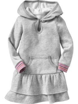 Gap Tiered Ruffle Hoodie Dress