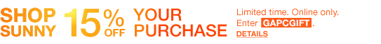 15% off your purchase.