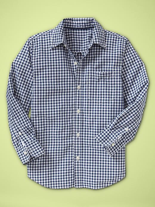 save on Gap Navy Gingham Shirt