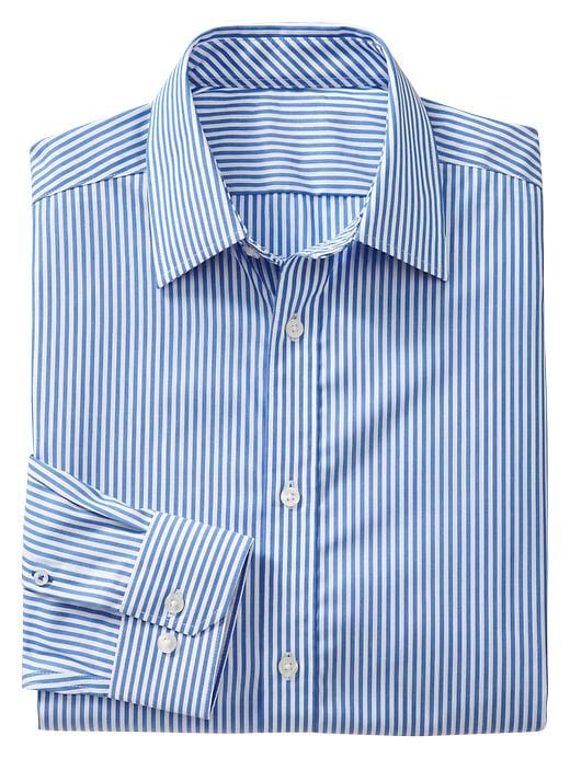 View large product image 1 of 1. Non-Iron striped shirt (original fit)