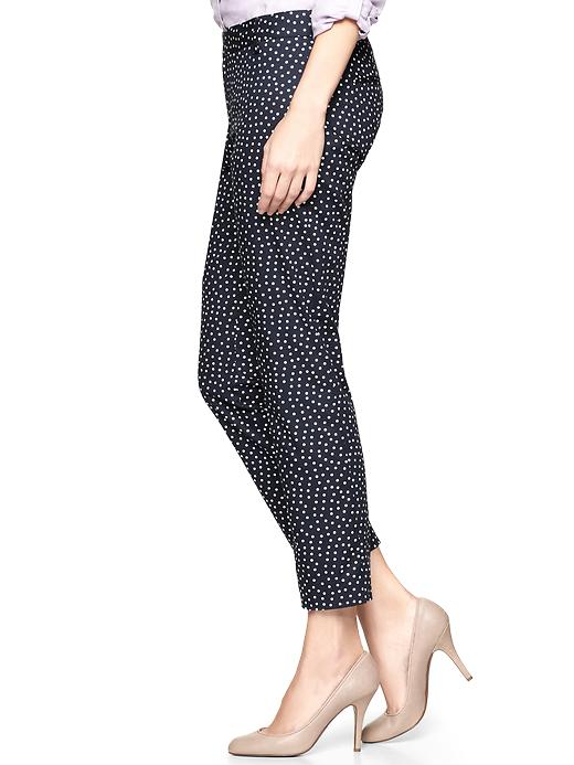 Image number 3 showing, Slim cropped refined dot pants