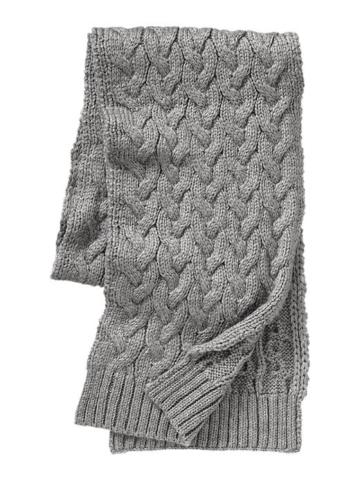View large product image 1 of 1. Cable knit scarf