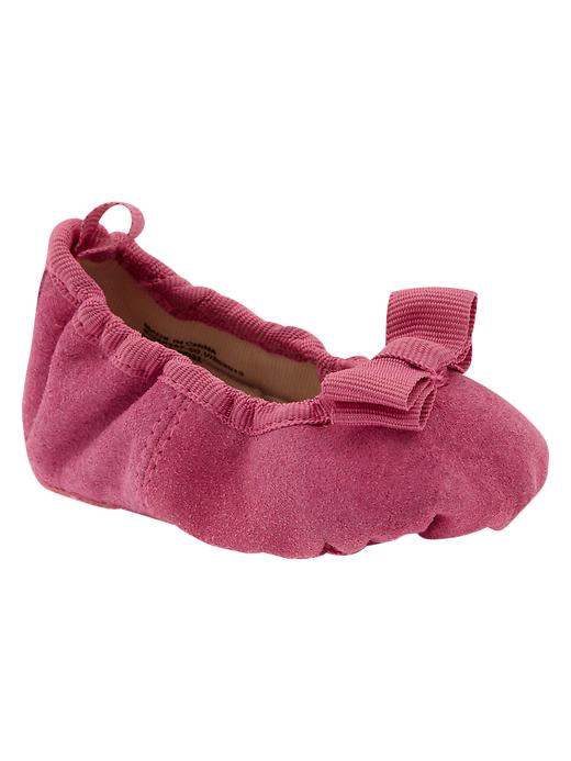 View large product image 1 of 2. Suede ballet flats