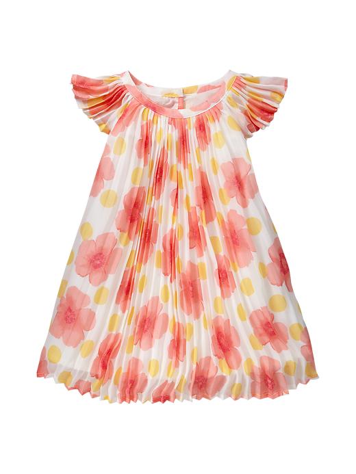 View large product image 1 of 1. Floral pleat dress