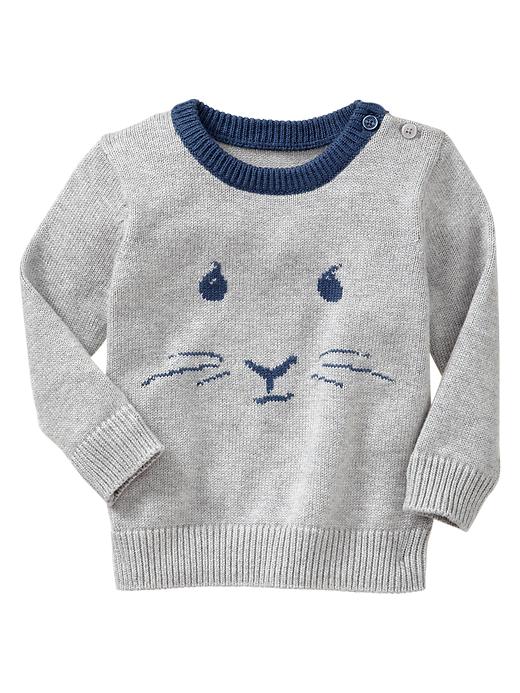 View large product image 1 of 1. Intarsia rabbit sweater