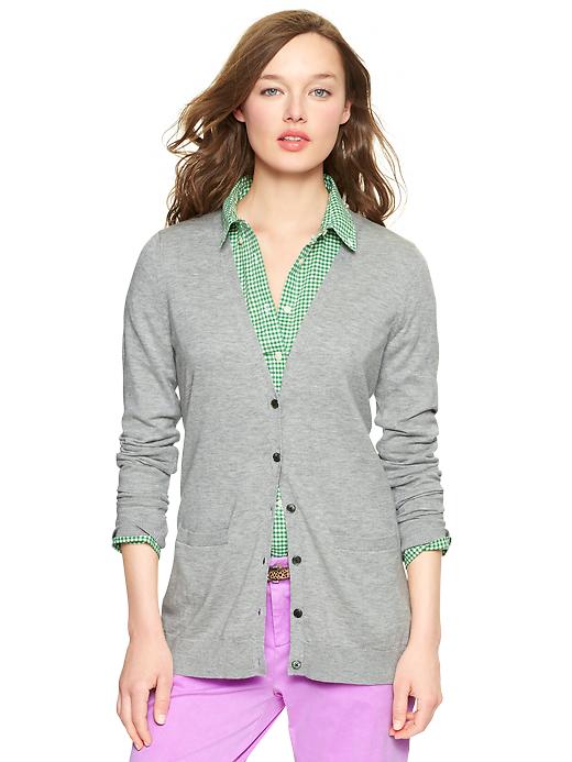 View large product image 1 of 1. Luxlight V-neck pocket cardigan