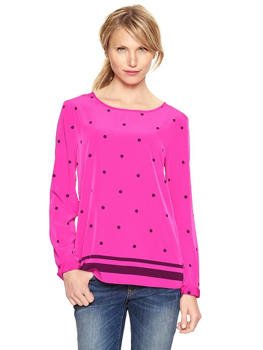 View large product image 1 of 1. Dot print top