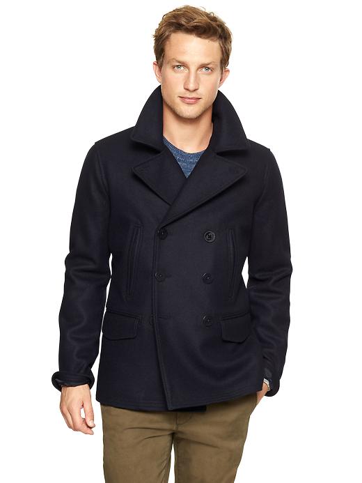 View large product image 1 of 1. Wool peacoat