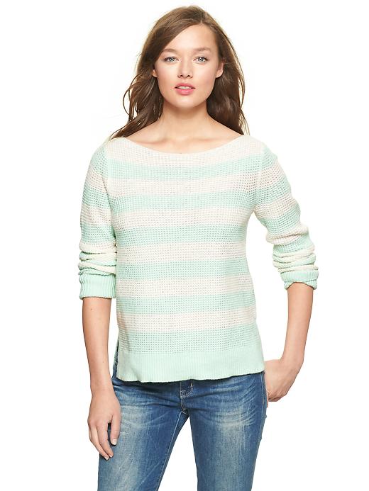 Image number 4 showing, Stripe boatneck sweater
