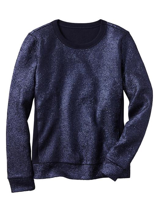 Image number 2 showing, Metallic shrunken sweatshirt