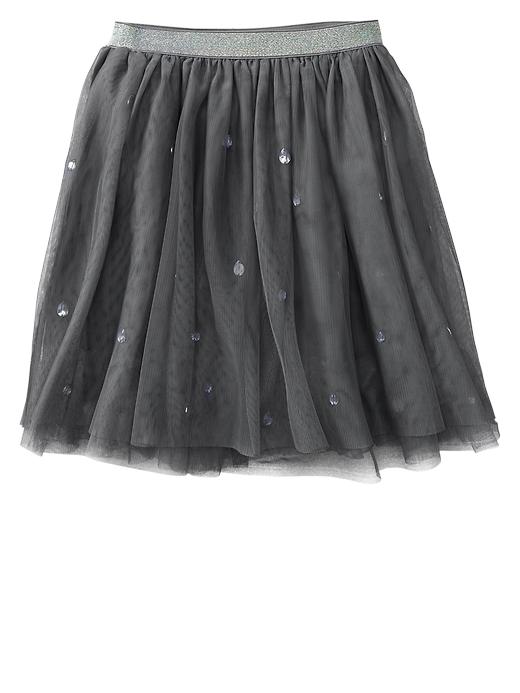 View large product image 1 of 1. Embellished tulle skirt
