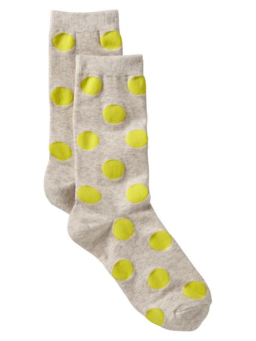 View large product image 1 of 1. Large dot socks