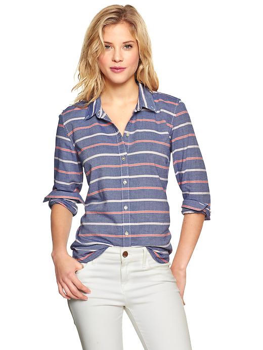 Image number 3 showing, Fitted boyfriend oxford shirt