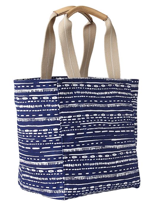 View large product image 1 of 1. Colorful printed canvas tote
