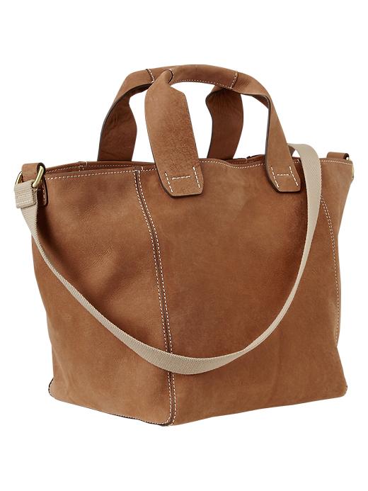 View large product image 1 of 1. Crossbody leather tote