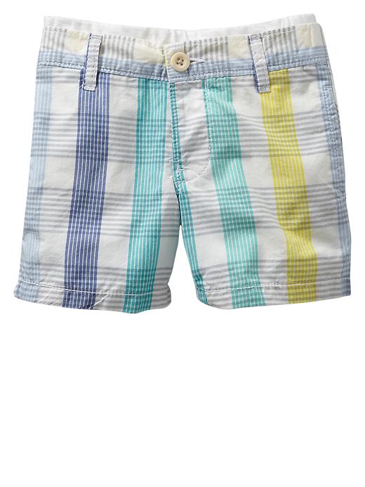 Image number 1 showing, Pull-on plaid shorts
