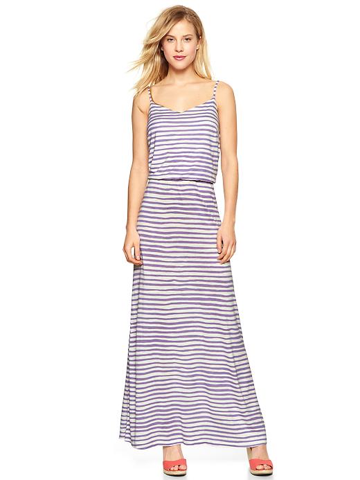 View large product image 1 of 1. Stripe cami maxi dress