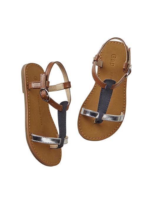 View large product image 1 of 1. Mix-media sandals