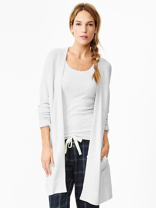 View large product image 1 of 1. Softest open-front cardigan