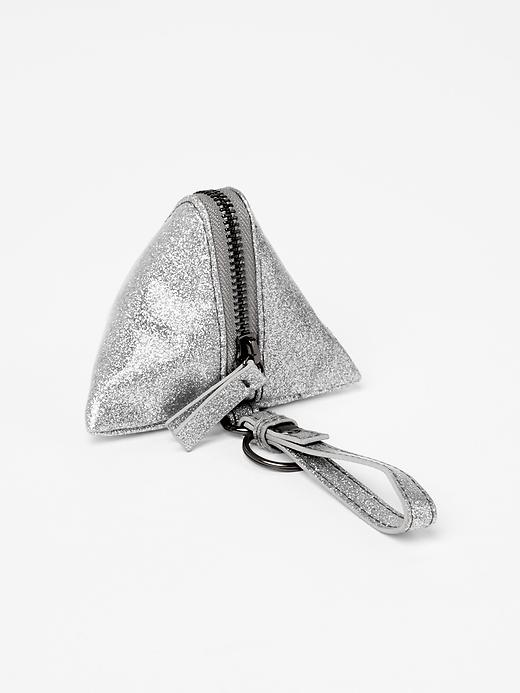 View large product image 1 of 1. Glitter triangle coin purse