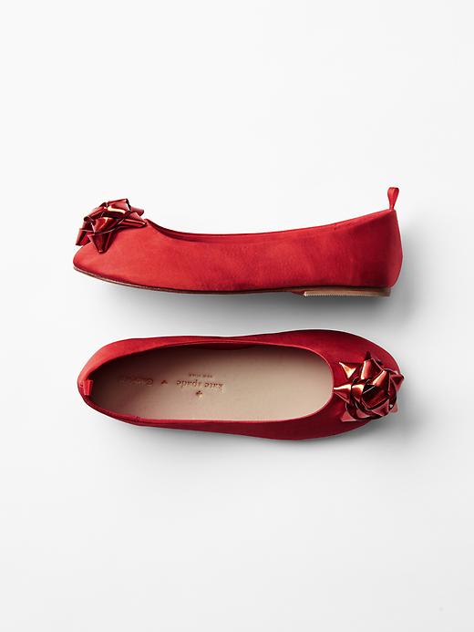 View large product image 1 of 1. Kate Spade New York &hearts; GapKids gift bow ballet flats
