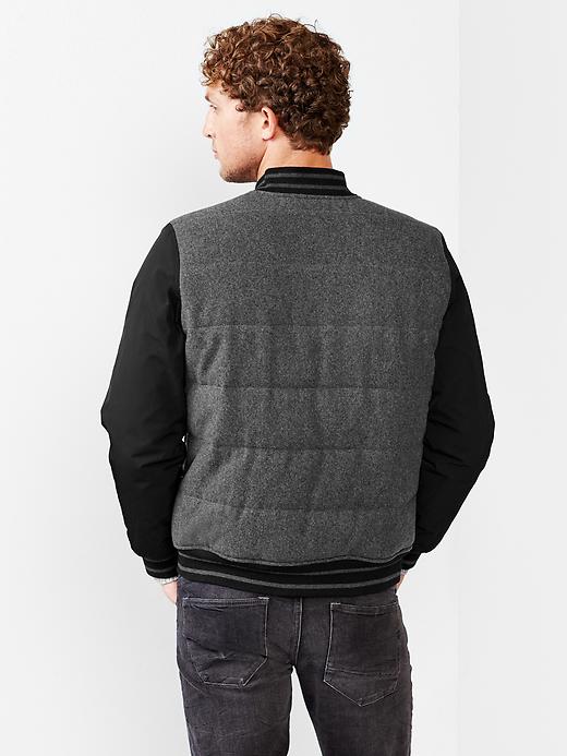 Image number 2 showing, Quilted varsity jacket