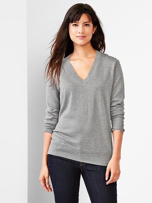 Image number 9 showing, Shimmer V-neck sweater