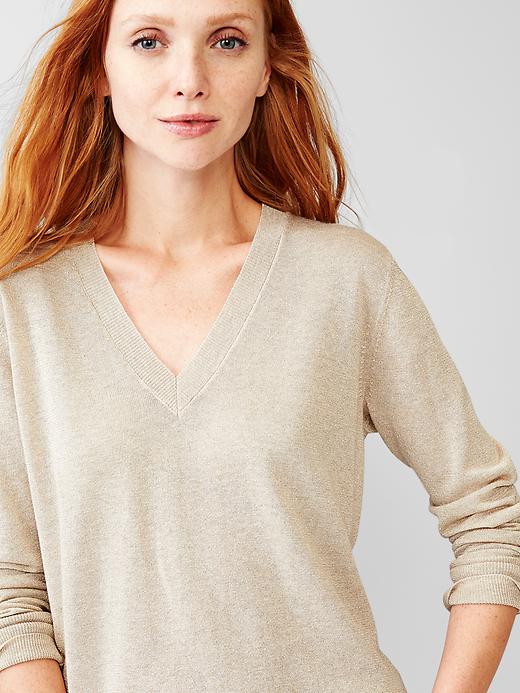 Image number 2 showing, Shimmer V-neck sweater
