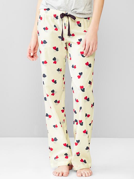 View large product image 1 of 1. Printed poplin pants