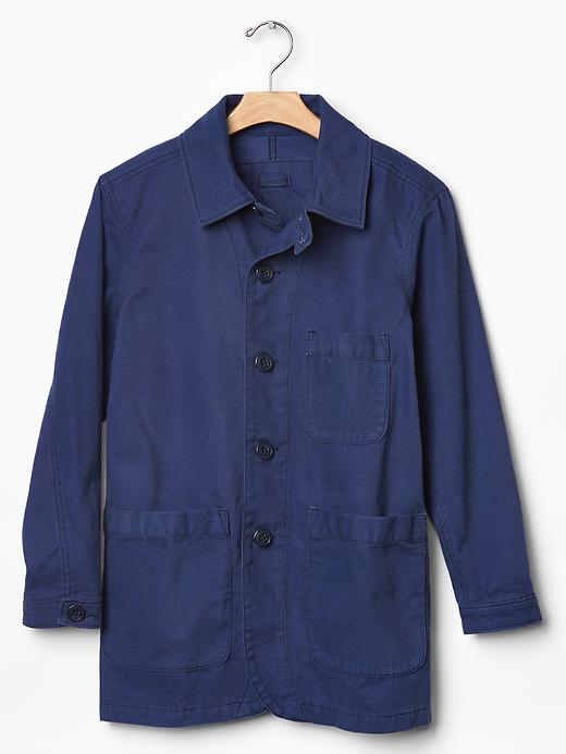 UPC 198848000013 product image for Gap Twill Utility Jacket - Dutch blue | upcitemdb.com