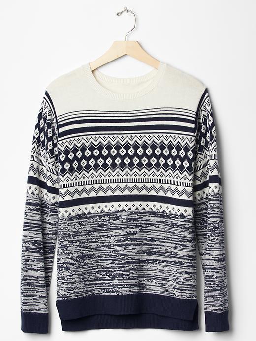 Image number 4 showing, Fair isle crew sweater