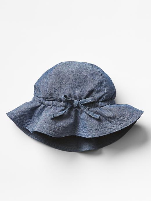 View large product image 1 of 1. Chambray floppy hat