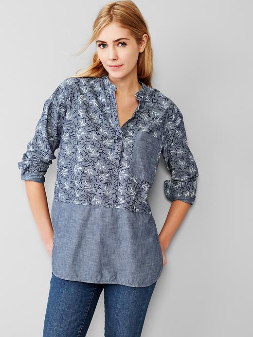 View large product image 1 of 1. Printed popover tunic
