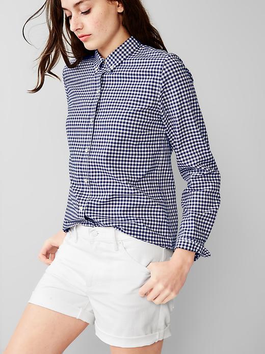 Image number 2 showing, Fitted boyfriend oxford shirt