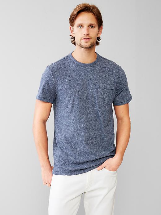 View large product image 1 of 1. Marled pocket t-shirt