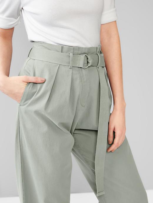 Image number 3 showing, Paperbag-waist pants