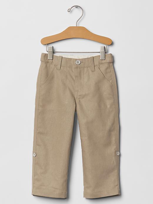 Image number 3 showing, Linen-cotton convertible pants