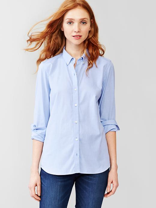 Image number 1 showing, Fitted boyfriend oxford shirt