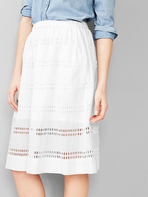 Image number 3 showing, Eyelet-stripe full skirt