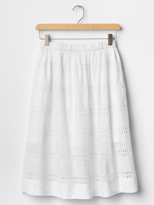 Image number 6 showing, Eyelet-stripe full skirt