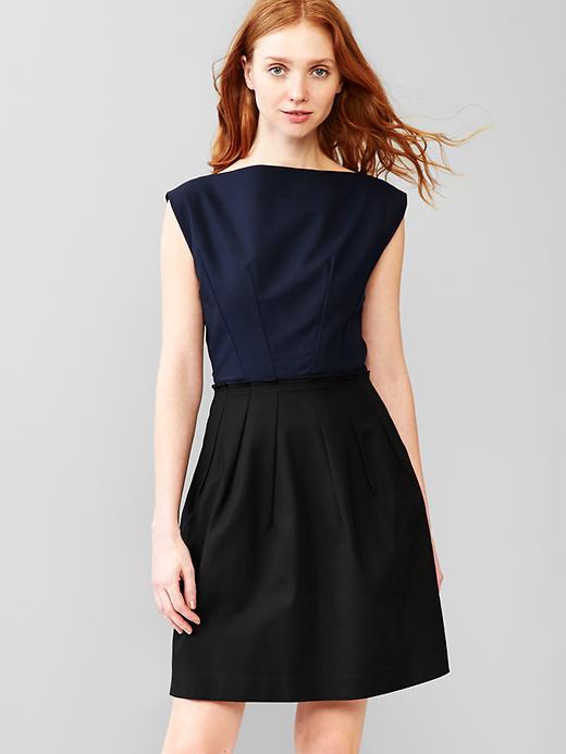 Image number 3 showing, Colorblock fit & flare dress