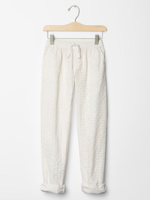 View large product image 1 of 1. Eyelet jogger pants