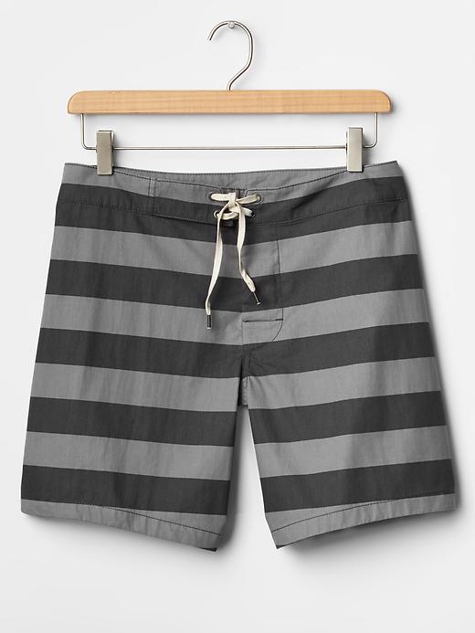 Image number 4 showing, Striped pool shorts (7")