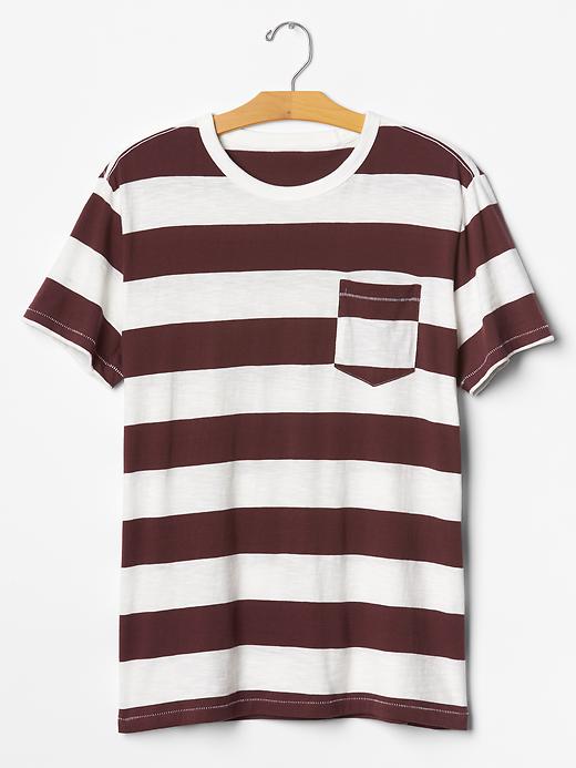 Image number 4 showing, Slub stripe pocket t-shirt