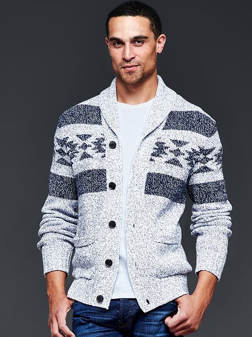 Image number 1 showing, Beakon shawlneck sweater