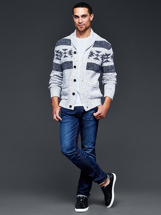 Image number 3 showing, Beakon shawlneck sweater