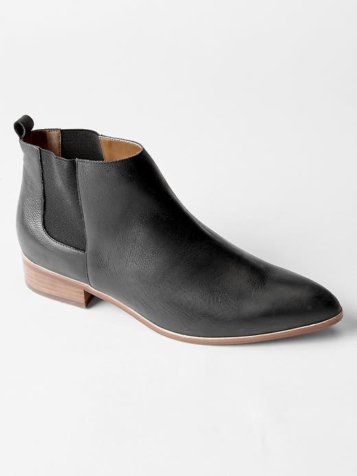 Image number 1 showing, Leather chelsea booties