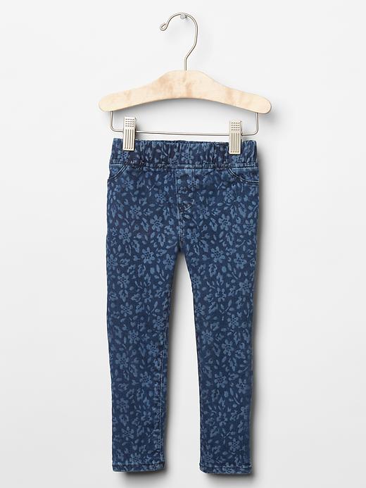 Image number 1 showing, 1969 serious stretch floral pull-on legging jeans