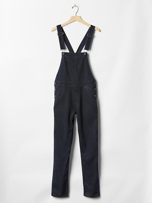 Image number 6 showing, 1969 denim high-low cropped overalls